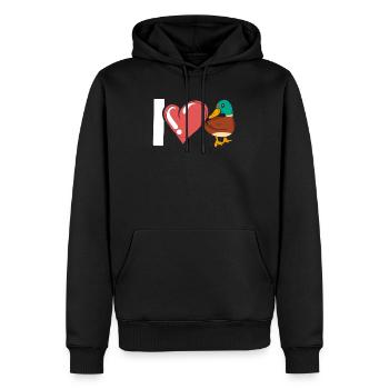Ich liebe Enten Entlein Ente Liebhaber Vogel Wasservögel - Männer Premium Bio Hoodie - Schwarz - Vorne - Nico (187cm)