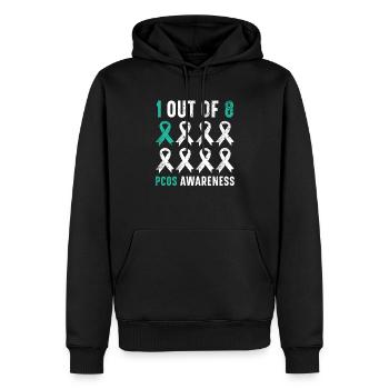 1 von 8 Krieger des polyzystischen Ovarialsyndroms - Männer Premium Bio Hoodie - Schwarz - Vorne - Nico (187cm)