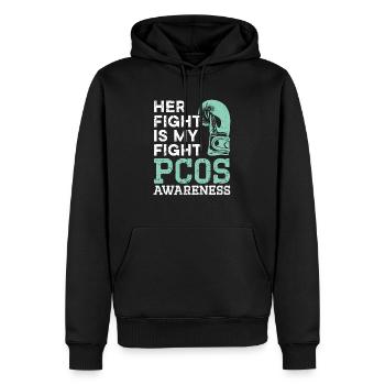 Ihr Kampf ist Polyzystisches Ovarialsyndrom - Männer Premium Bio Hoodie - Schwarz - Vorne - Nico (187cm)