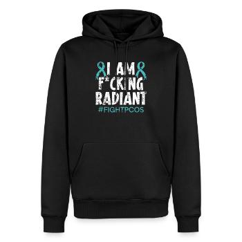 Ich bin Radiant Polycystic Ovary Syndrome Warrior - Männer Premium Bio Hoodie - Schwarz - Vorne - Nico (187cm)