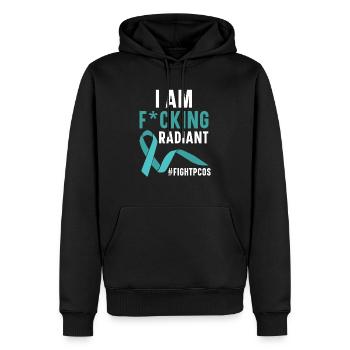 Ich bin Radiant Polycystic Ovary Syndrome Warrior - Männer Premium Bio Hoodie - Schwarz - Vorne - Nico (187cm)
