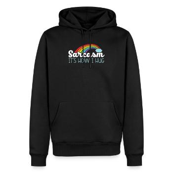 Sarkasmus Es ist, wie ich umarme lustige Witze Humor Sarkastisch - Männer Premium Bio Hoodie - Schwarz - Vorne - Nico (187cm)