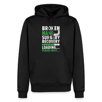 Broken Hand Surgery Recovering Injury Recovery - Men’s Premium Organic Hoodie - black - Front - Nico (187cm)