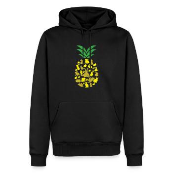 Ananas Liebhaber Hallo Sommerurlaub Kaninchen Besitzer - Männer Premium Bio Hoodie - Schwarz - Vorne - Nico (187cm)