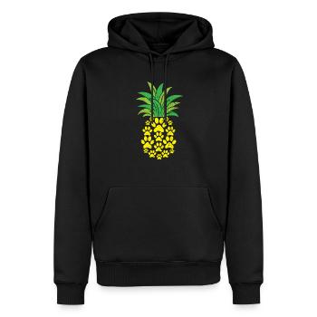 Ananas Liebhaber Hallo Sommer Katze Hund Tier - Männer Premium Bio Hoodie - Schwarz - Vorne - Nico (187cm)