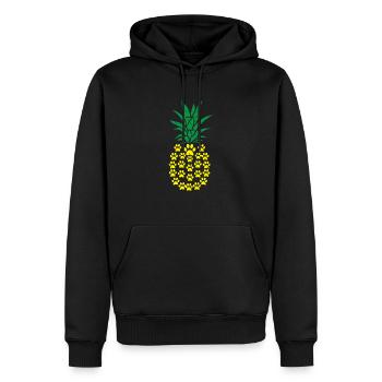 Ananas Liebhaber Hallo Sommer Katze Hund Tier - Männer Premium Bio Hoodie - Schwarz - Vorne - Nico (187cm)