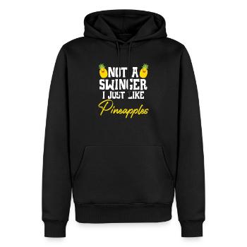 Ich mag Ananas Sommer tropische Früchte - Männer Premium Bio Hoodie - Schwarz - Vorne - Nico (187cm)