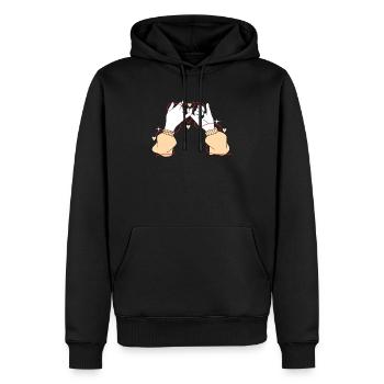 Meilleur ami pour toujours Amitié Bestie BFF Squad - Sweat à capuche Premium bio Homme - noir - Devant - Nico (187cm)