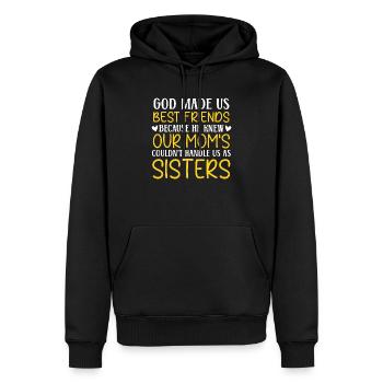 Meilleur ami pour toujours Amitié Bestie BFF Squad - Sweat à capuche Premium bio Homme - noir - Devant - Nico (187cm)