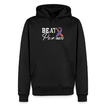 Schlagen Sie Psoriasis Hautkrankheit Psoriasis Bewusstsein - Männer Premium Bio Hoodie - Schwarz - Vorne - Nico (187cm)