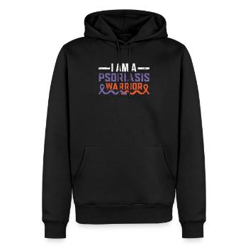 Ich bin ein Psoriasis-Krieger Hautkrankheit Psoriasis - Männer Premium Bio Hoodie - Schwarz - Vorne - Nico (187cm)