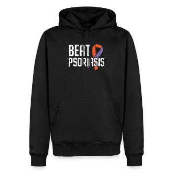 Schlagen Sie Psoriasis Hautkrankheit Psoriasis Bewusstsein - Männer Premium Bio Hoodie - Schwarz - Vorne - Nico (187cm)