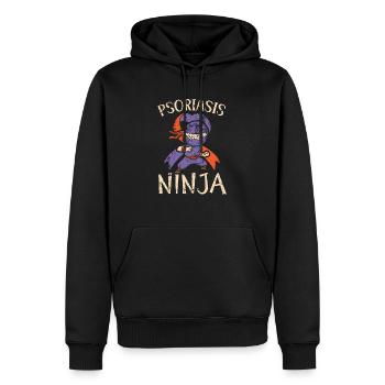 Psoriasis Ninja Hautkrankheit Psoriasis Bewusstsein - Männer Premium Bio Hoodie - Schwarz - Vorne - Nico (187cm)