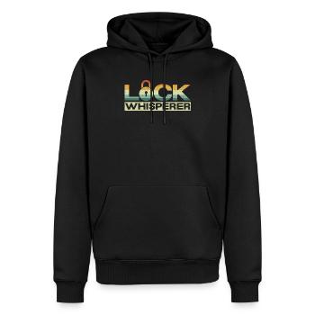 Lock Whisperer Locksmithing Lock Picking Locksmith - Men’s Premium Organic Hoodie - black - Front - Nico (187cm)