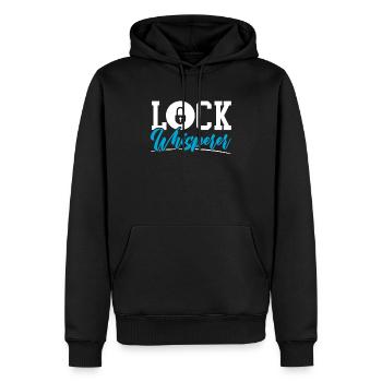 Lock Whisperer Locksmithing Lock Picking Locksmith - Men’s Premium Organic Hoodie - black - Front - Nico (187cm)