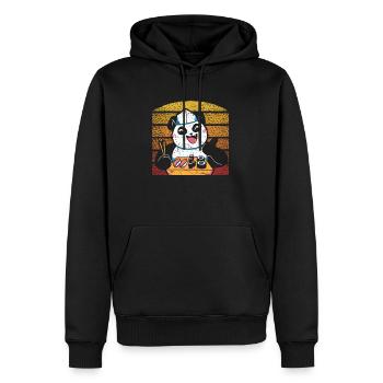 Sushi Rolls Japanisches Sushi Feinschmecker Panda Bär - Männer Premium Bio Hoodie - Schwarz - Vorne - Nico (187cm)