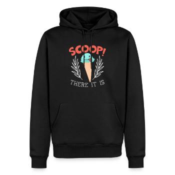 Scoop Là c’est de la crème glacée Sundae Gelato Dessert - Sweat à capuche Premium bio Homme - noir - Devant - Nico (187cm)