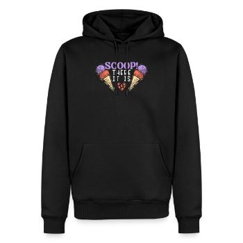 Scoop Là c’est de la crème glacée Sundae Gelato Dessert - Sweat à capuche Premium bio Homme - noir - Devant - Nico (187cm)