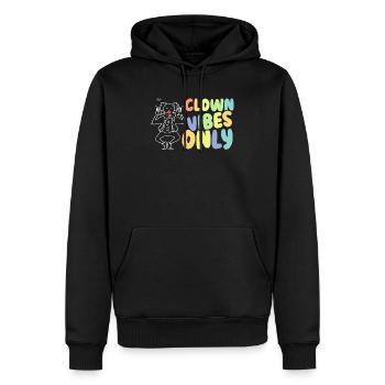 Clown Vibes Only Circus Artiste de fête d’anniversaire - Sweat à capuche Premium bio Homme - noir - Devant - Nico (187cm)