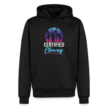 Zertifizierter Clown Clown Clown Clown - Männer Premium Bio Hoodie - Schwarz - Vorne - Nico (187cm)