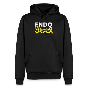 Endo Warrior Endometriose Bewusstseinskrankheit - Männer Premium Bio Hoodie - Schwarz - Vorne - Nico (187cm)