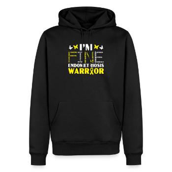 Ich bin in Ordnung Endo Warrior Endometriose Bewusstsein - Männer Premium Bio Hoodie - Schwarz - Vorne - Nico (187cm)