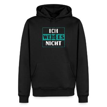 Ich Es Nicht German Deutschland Germany Flag - Men’s Premium Organic Hoodie - black - Front - Nico (187cm)