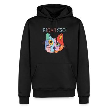 Picatsso Kunstlehrer Künstler Malerei Katzenbesitzer - Männer Premium Bio Hoodie - Schwarz - Vorne - Nico (187cm)
