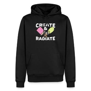 Kunst schaffen und ausstrahlen Kunstlehrer Künstler Maler - Männer Premium Bio Hoodie - Schwarz - Vorne - Nico (187cm)