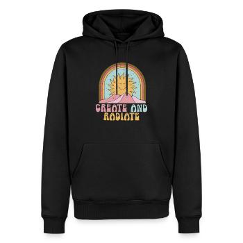 Kunst schaffen und ausstrahlen Kunstlehrer Künstler Maler - Männer Premium Bio Hoodie - Schwarz - Vorne - Nico (187cm)
