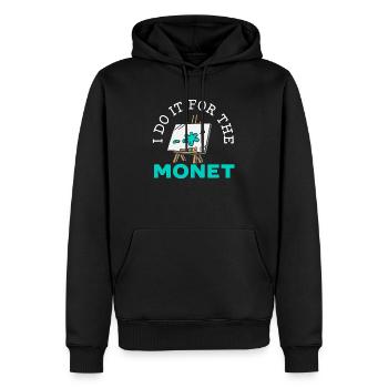 Ich mache es für den Monet Kunstlehrer Künstler Maler - Männer Premium Bio Hoodie - Schwarz - Vorne - Nico (187cm)