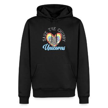 Rettet die pummeligen Einhörner Rhinocerus Wildlife - Männer Premium Bio Hoodie - Schwarz - Vorne - Nico (187cm)