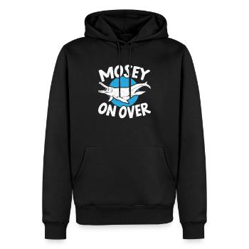 Mosey On Over Mosasaurus Paléontologue Dinosaure - Sweat à capuche Premium bio Homme - noir - Devant - Nico (187cm)