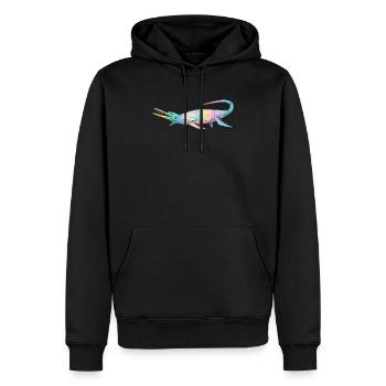 Mosasaurus Dino Futur paléontologue Dinosaure - Sweat à capuche Premium bio Homme - noir - Devant - Nico (187cm)
