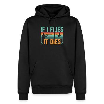 Wenn es fliegt, stirbt es Wasservogeljäger - Männer Premium Bio Hoodie - Schwarz - Vorne - Nico (187cm)