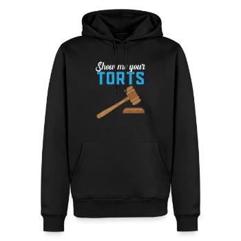 Montrez-moi vos délits Juge Avocat Avocat Justice - Sweat à capuche Premium bio Homme - noir - Devant - Nico (187cm)