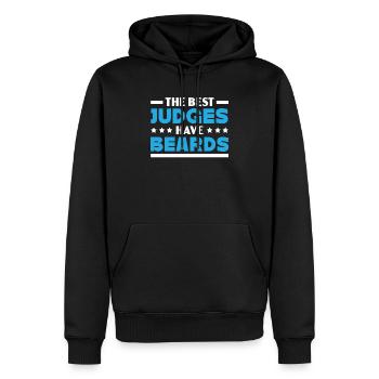 The Best Judges Have Beards Judge Lawyer Justice - Men’s Premium Organic Hoodie - black - Front - Nico (187cm)