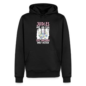 Judges Are Magical Like Unicorns Only Better - Men’s Premium Organic Hoodie - black - Front - Nico (187cm)