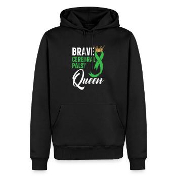 Brave Zerebralparese Queen CP Krankheit Störung - Männer Premium Bio Hoodie - Schwarz - Vorne - Nico (187cm)