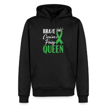 Brave Zerebralparese Queen CP Krankheit Störung - Männer Premium Bio Hoodie - Schwarz - Vorne - Nico (187cm)