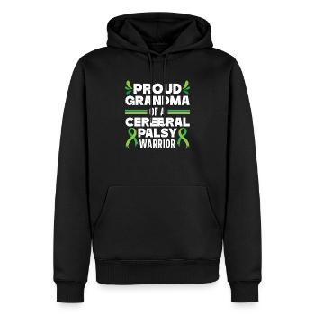 Stolze Oma einer Zerebralparese Warrior Granny - Männer Premium Bio Hoodie - Schwarz - Vorne - Nico (187cm)