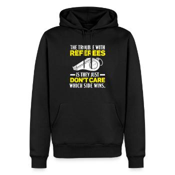 Stolzes Schiedsrichterspiel Offizieller Sportsgeistpfiff - Männer Premium Bio Hoodie - Schwarz - Vorne - Nico (187cm)