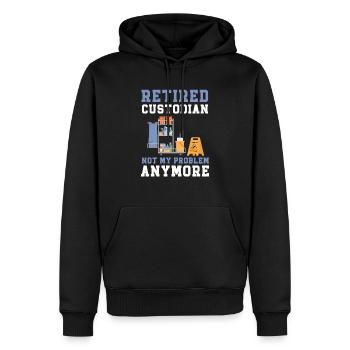 Pensionierter Verwalter Nicht mehr mein Problem Hausmeister - Männer Premium Bio Hoodie - Schwarz - Vorne - Nico (187cm)