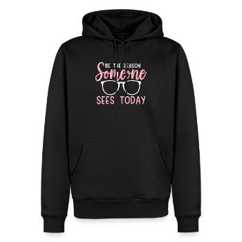 Be The Reason Someone Sees Today Optician - Men’s Premium Organic Hoodie - black - Front - Nico (187cm)