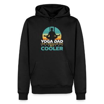 Ich bin ein Yoga-Vater wie ein Regulalr-Vater, aber cooler - Männer Premium Bio Hoodie - Schwarz - Vorne - Nico (187cm)