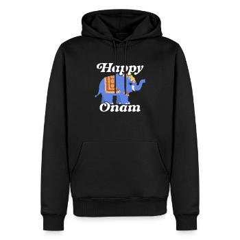 Happy Onam Festival Inde Vacances Indienne Kerala - Sweat à capuche Premium bio Homme - noir - Devant - Nico (187cm)