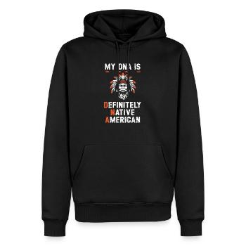 Definitiv Native American USA Indigenes Amerika - Männer Premium Bio Hoodie - Schwarz - Vorne - Nico (187cm)