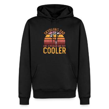 Parachutisme Papa Parachutisme Parachutisme Papa - Sweat à capuche Premium bio Homme - noir - Devant - Nico (187cm)