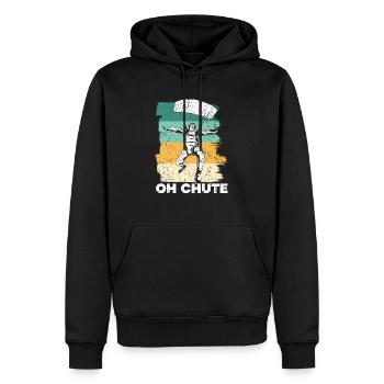 Oh Chute Fallschirmspringen Fallschirmspringen Fallschirmspringer Fallschirmspringer - Männer Premium Bio Hoodie - Schwarz - Vorne - Nico (187cm)