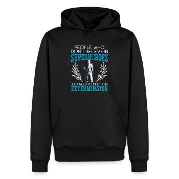 Kammerjäger Tierbekämpfung Schädlingsbekämpfung - Männer Premium Bio Hoodie - Schwarz - Vorne - Nico (187cm)